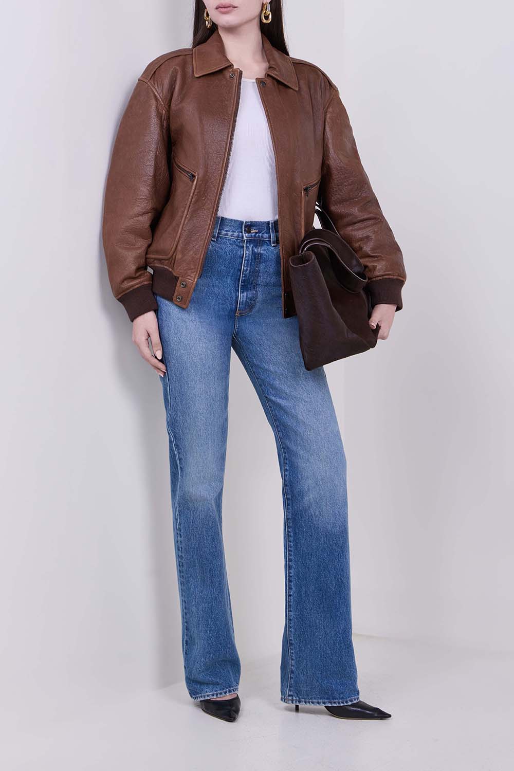 ז'קט בומבר עור